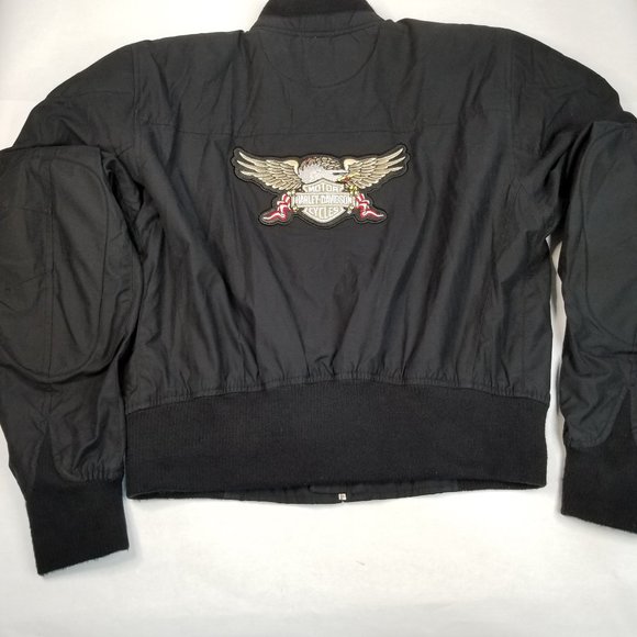 Women's Harley Davidson Black Embroidered Moto Jac